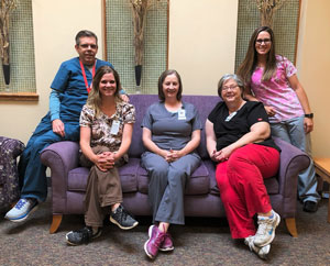 Five female members of the American Registry of Radiologic Technologists